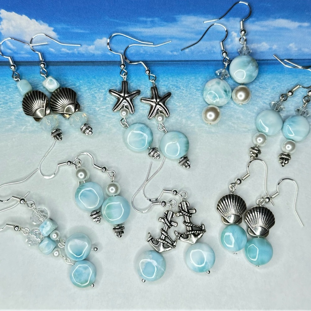 3/$40 Genuine Larimar Earrings - Pick Your Fave!